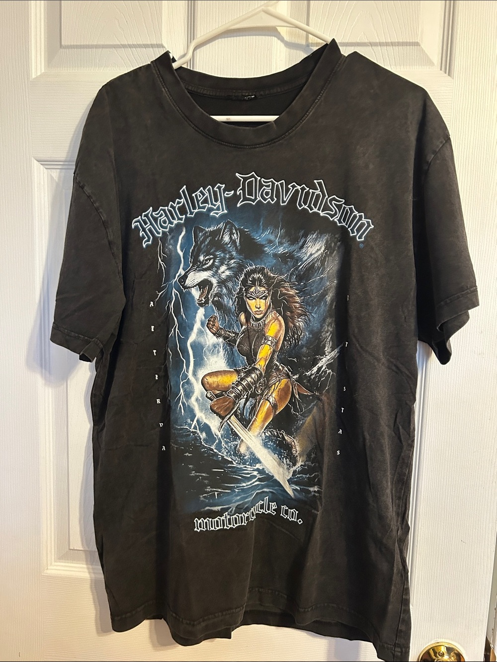 Harley-Davidson Lady Warrior & Wolf Shirt